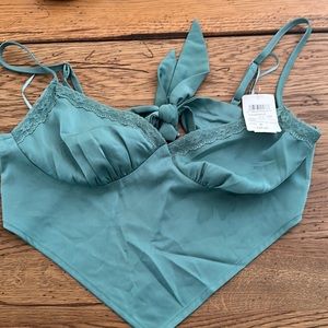 Satin Crop top size small